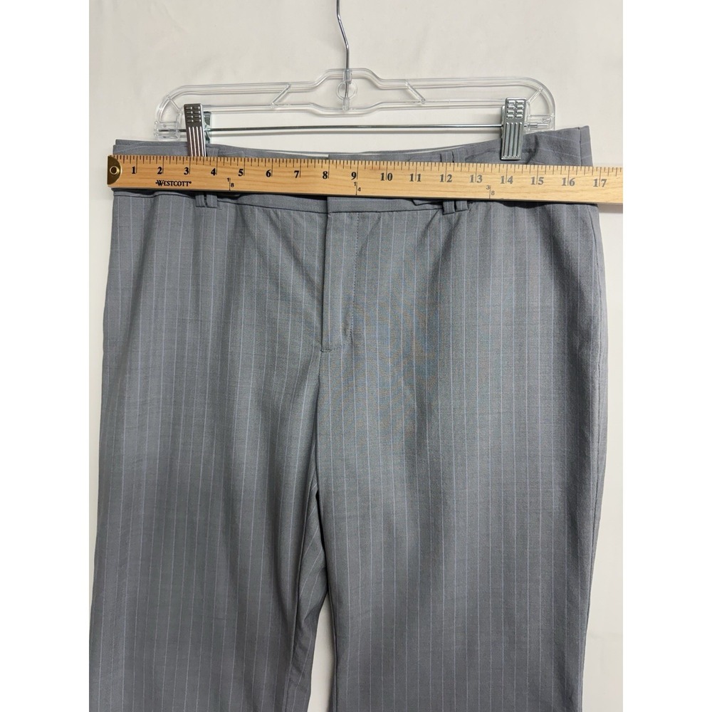 Banana Republic Jackson Fit Wool Pants 12P Gray Pinstripe Career 33x29 - Picture 12 of 16